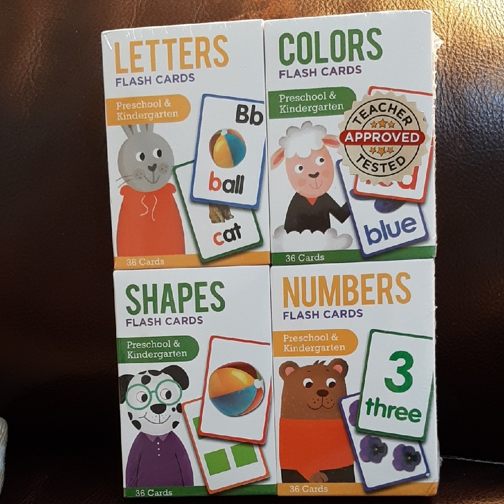 NIB 4 Pack Of Flash Cards Preschool/Kindergarten
